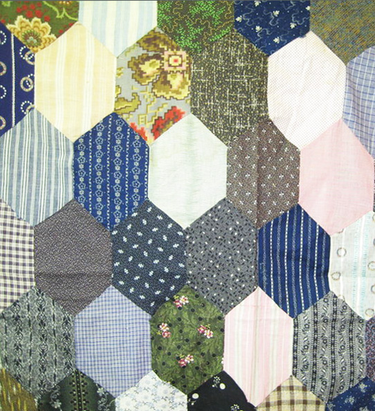 Cloud of Quilt Patterns Tessellations Hexagons 5 Long Hexagons