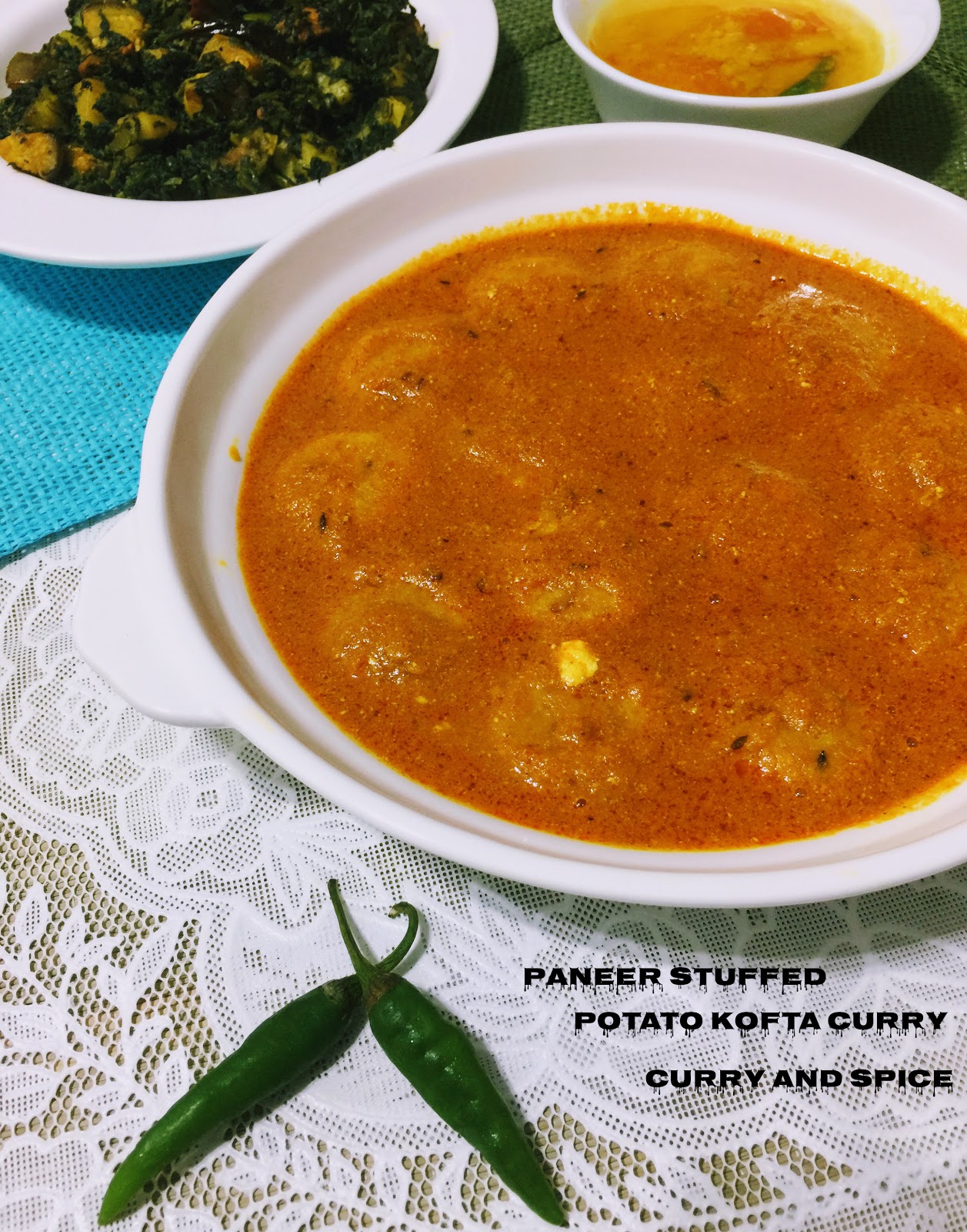 CURRY AND SPICE PANEER STUFFED POTATO KOFTA CURRY