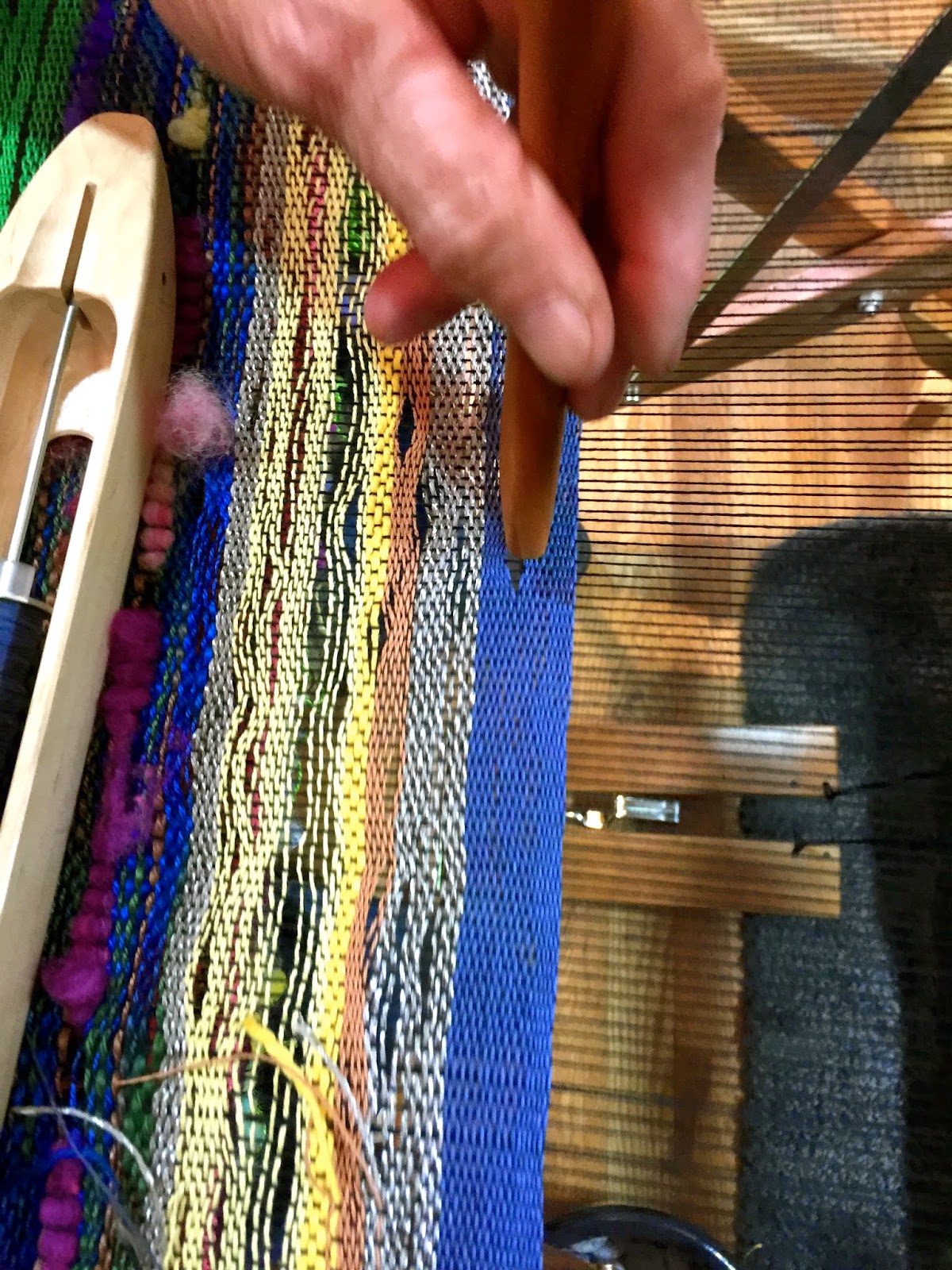 CENTERING WITH FIBER Two students, two day Saori weaving class