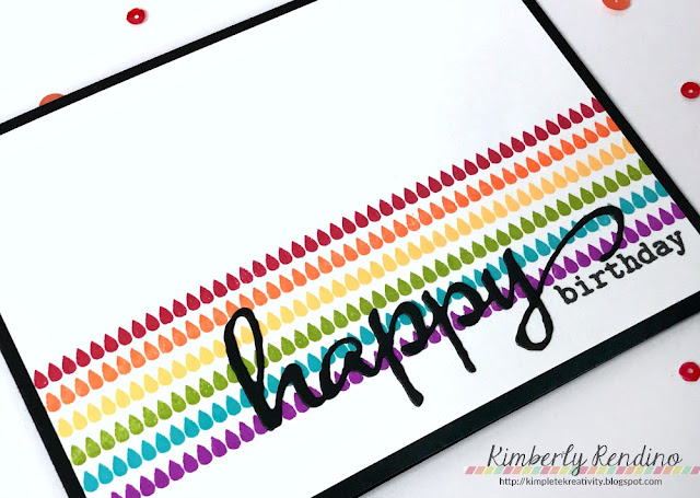 happy birthday card |kimberly rendino | rainbow | winnie & walter | catherine pooler ink | handmade | cardmaking | stamping |kimpletekreativity.blogspot.com