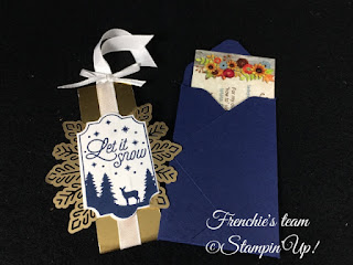 Frenchie's Team, Gift Card Holder, Stampin'Up!, Merry Little Labels