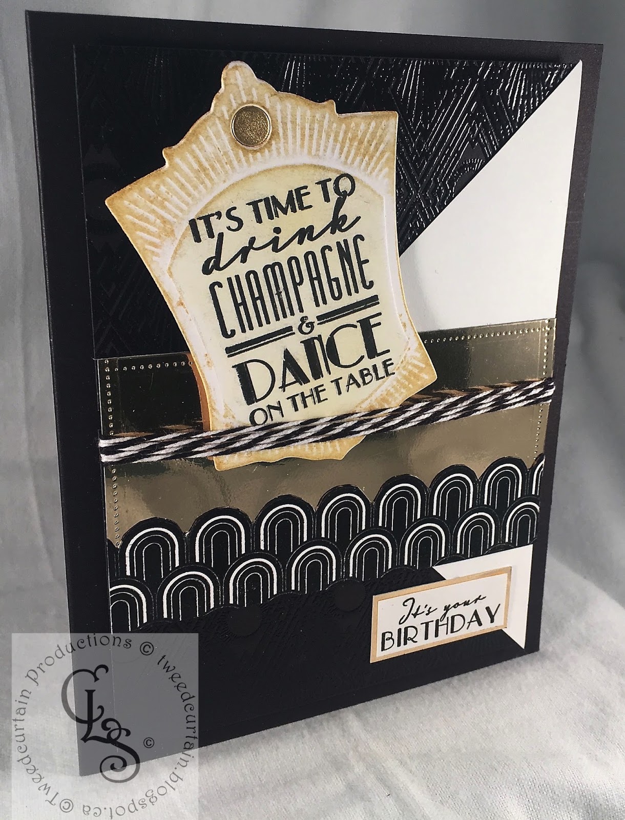 Tweedcurtain Productions Art Deco Birthday Card
