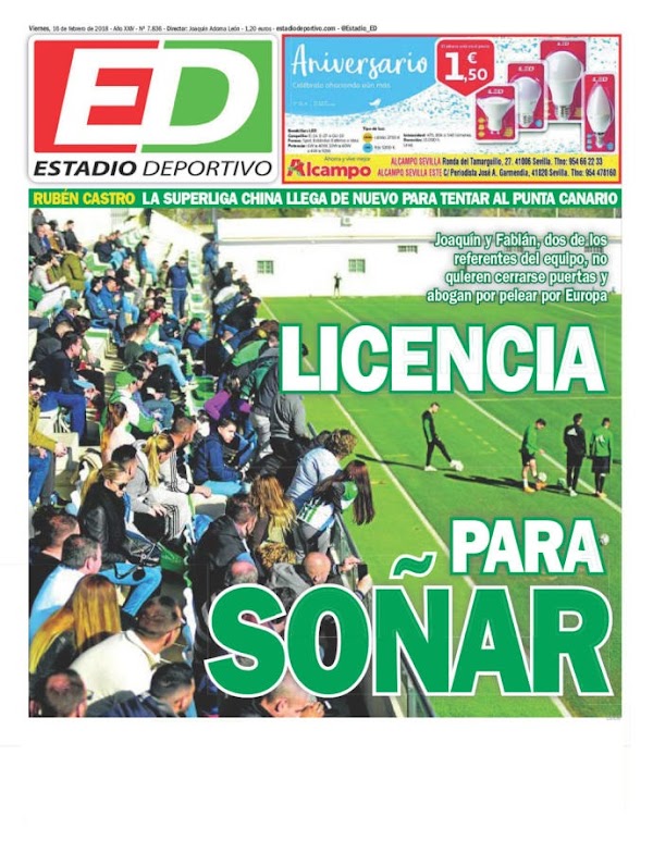 Betis, Estadio Deportivo: "Licencia para soñar"