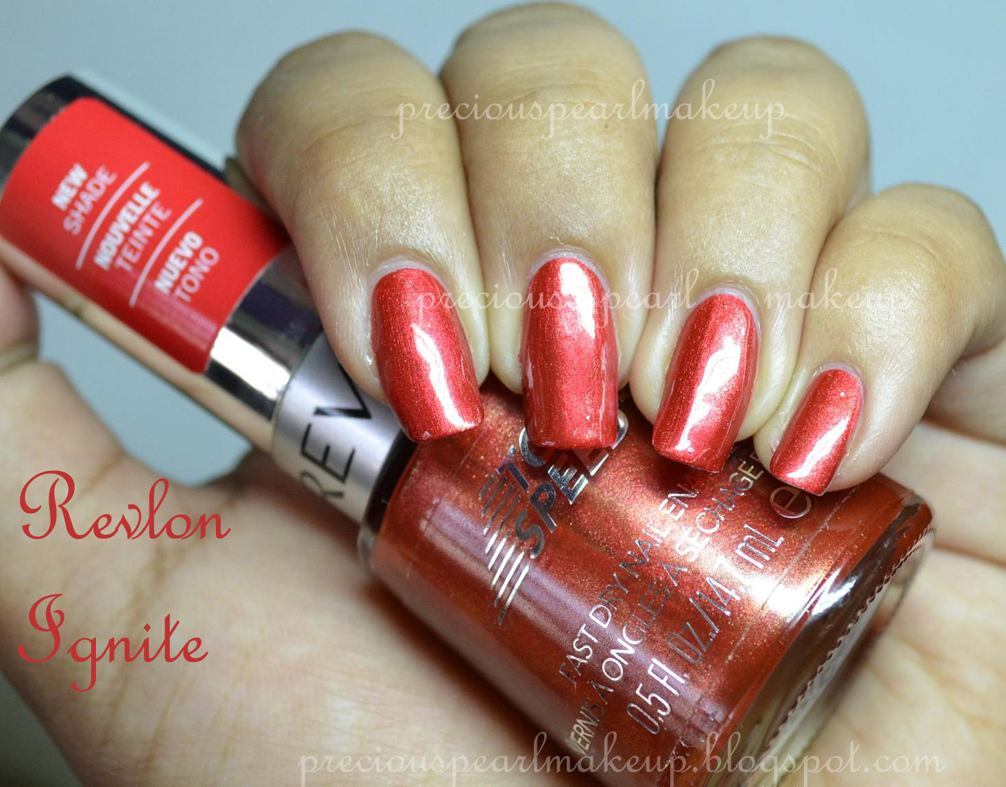 preciouspearlmakeup Revlon Top Speed Fast Dry Nail Enamel Ignite