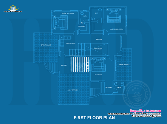 Blueprint of first floor