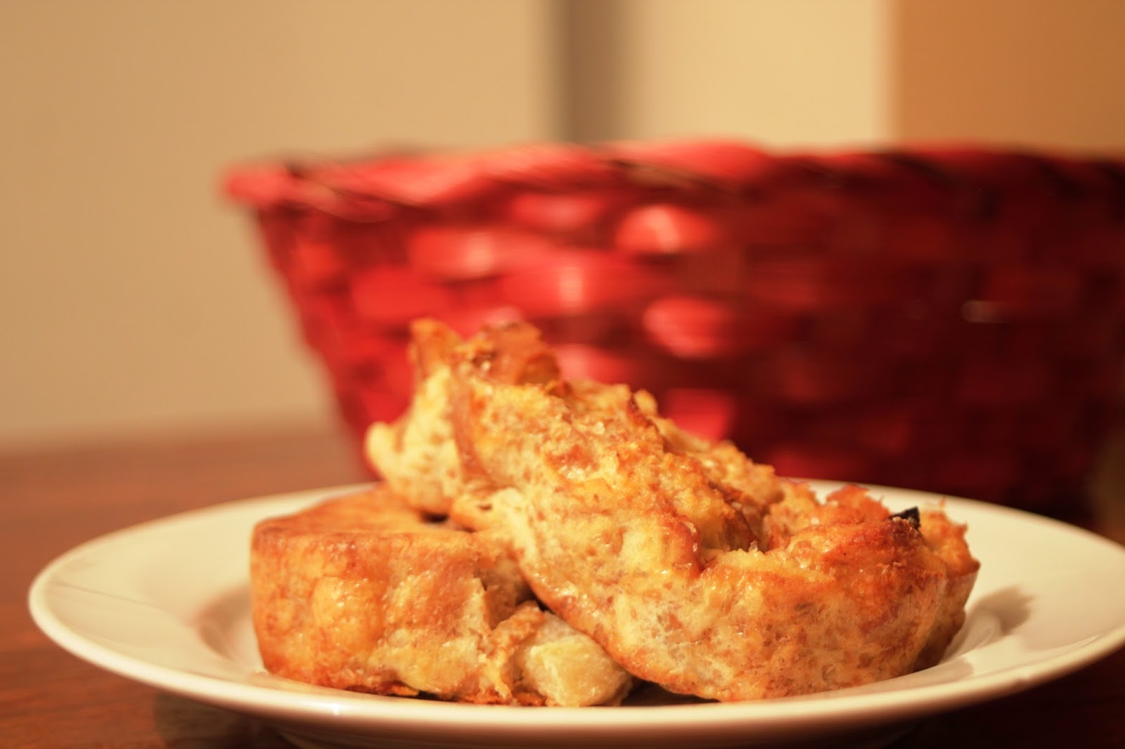 HAY UN RECUERDO EN MI PLATO PUDÍN DE PAN INTEGRAL CON MANZANA Y CANELA