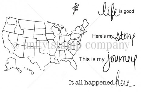 Life Is A Journey Unity Stamp set Unity Stamps, US, map,