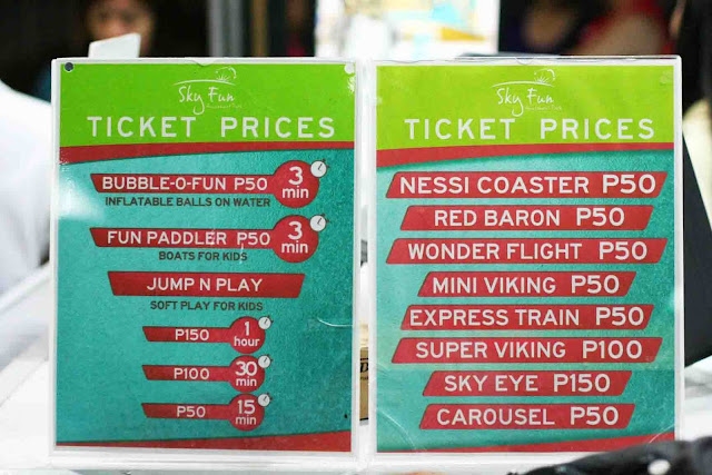 Ticket Prices Sky Fun Amusement Park at Sky Ranch Tagaytay 