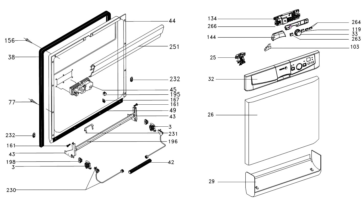 Schematic Diagrams FAGOR 2LF 013SZ DISHWASHER DISASSEMBLY and