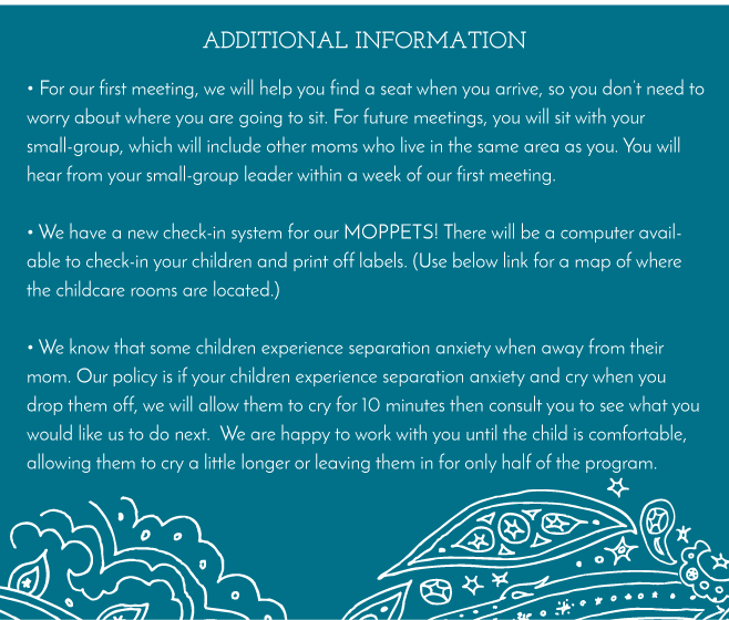 Crossroads Fellowship MOPS & MOMSnext Join us as we kick off a new