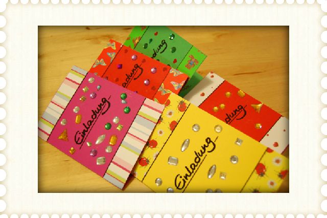 Dancing Needle: Einladungskarten basteln...