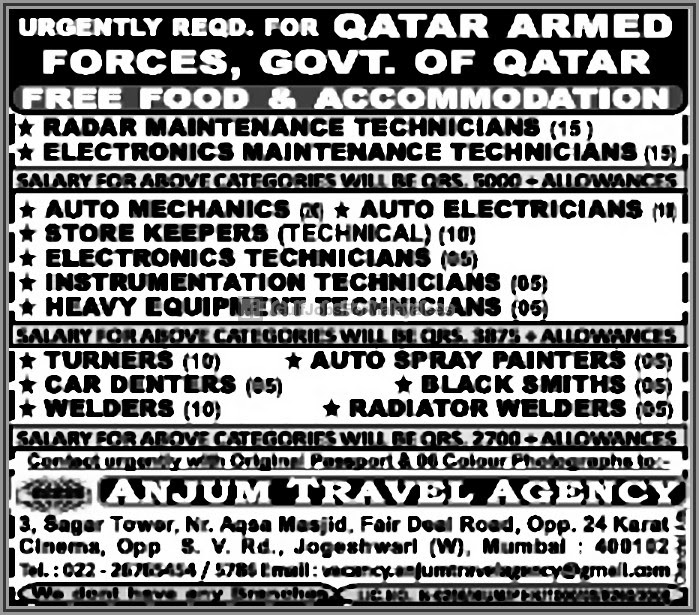 Govt. Of Qatar Job Vacancies Gulf Jobs for Malayalees