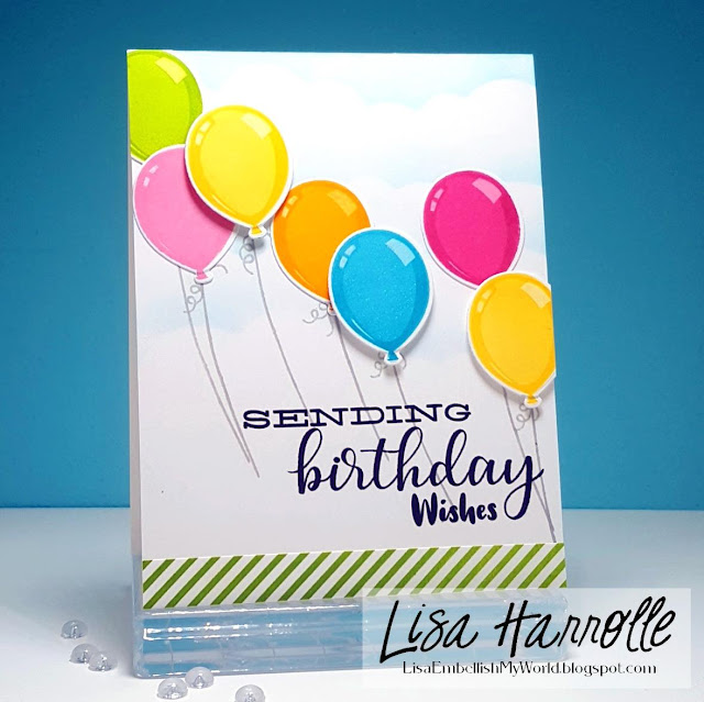Sunny Studio Stamps: Birthday Balloon Customer Card Share by Lisa Harrolle