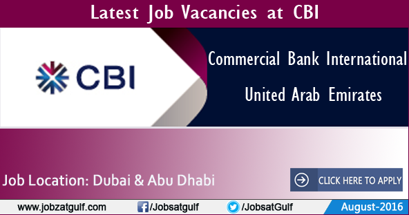 Latest Job Vacancies At Commercial Bank International Cbi