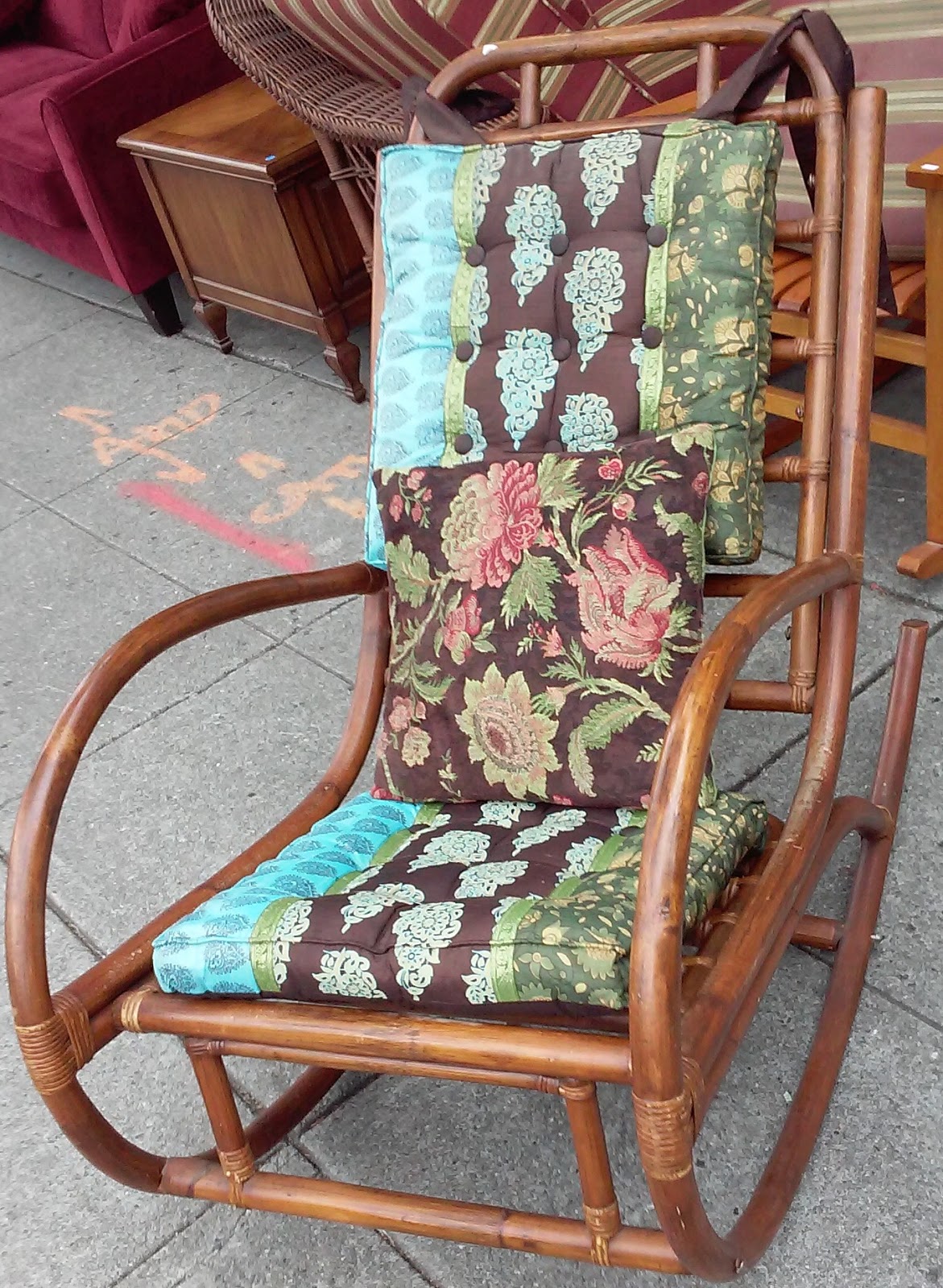 UHURU FURNITURE & COLLECTIBLES SOLD Pier 1 Oversized Bamboo Rocker 30