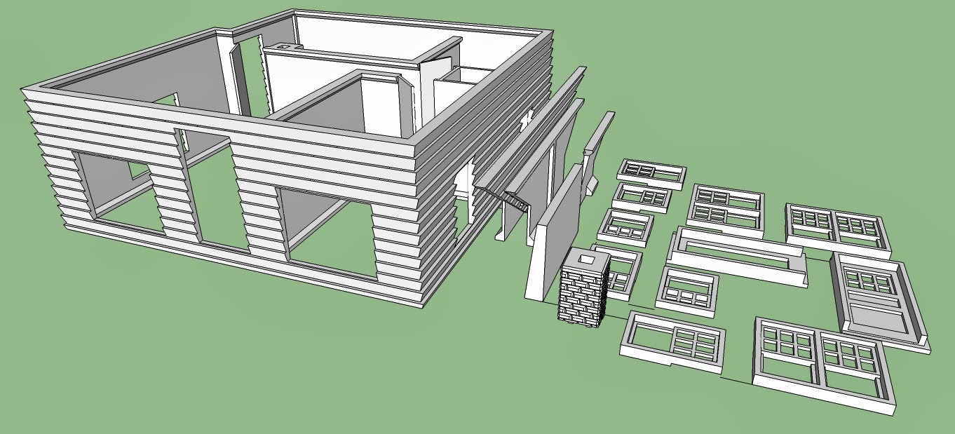 Nirvana Valley Model Railroad The House, 3D Printed, Down