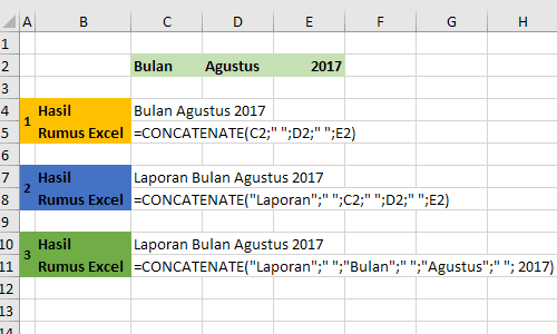Contoh Fungsi-Rumus Concatenate Excel 1 Contoh Fungsi-Rumus Concatenate Excel 1
