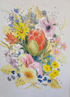 Flower illustration by Caroline Van Rensburg Flower designs by Caroline Van Rensburg