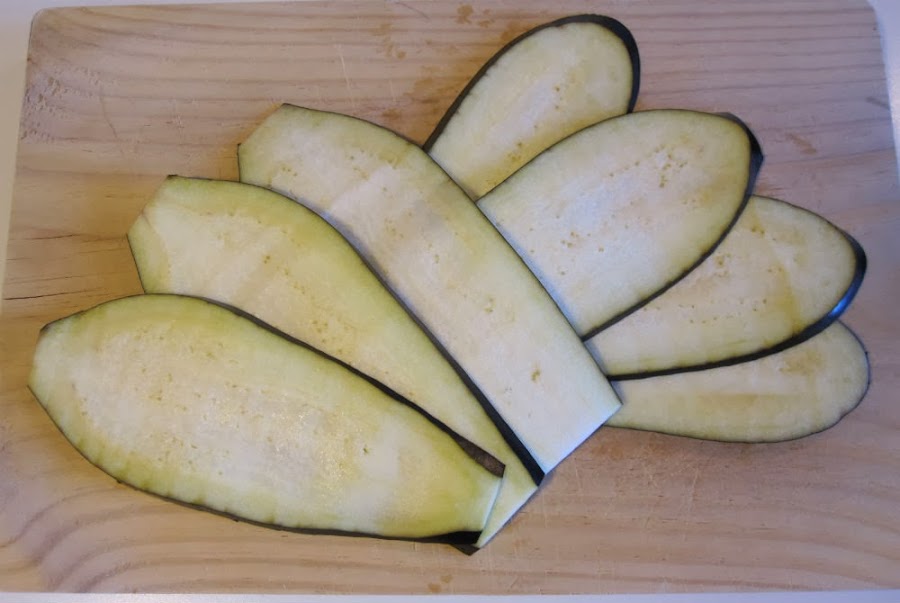 Laminar la berenjena