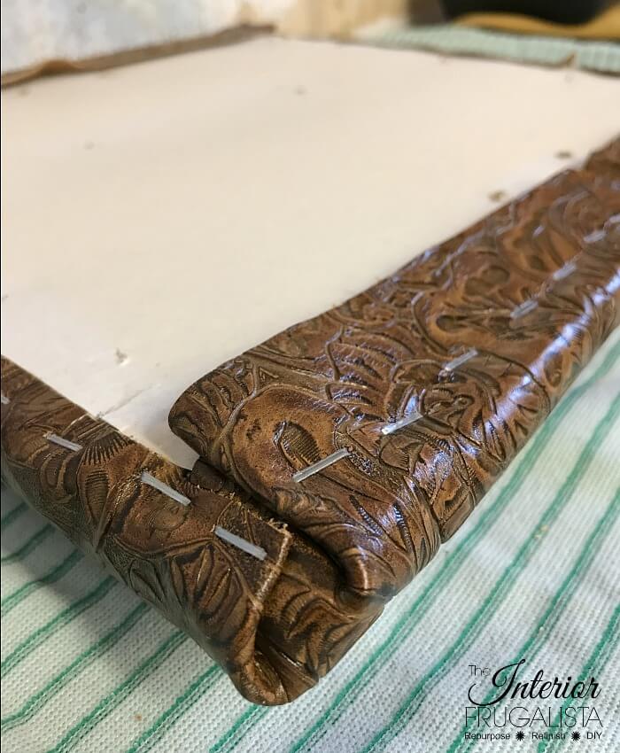 How To Beautify A Curvy Embossed Leather Footstool Interior Frugalista