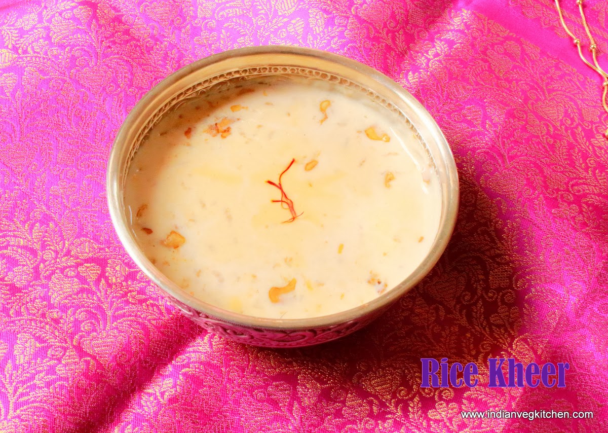 IndianVegKitchen PAAL PAYASAM EASY RICE KHEER RECIPE PRESSURE