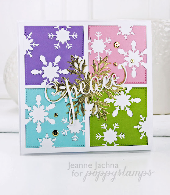 Poppystamps Stitched Snowflake Square  ̹ ˻
