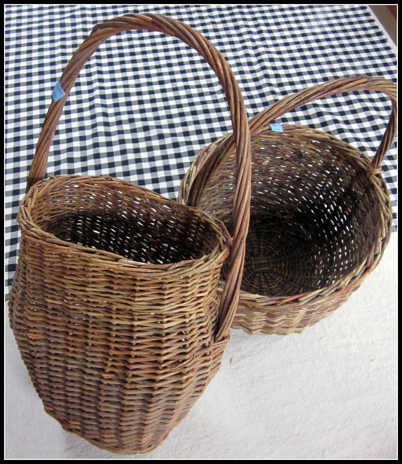 White Painted Baskets