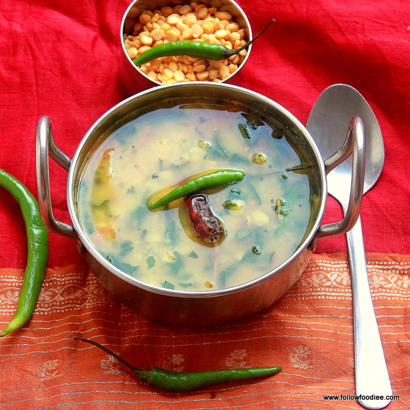 Follow foodie Dal Palak Spinach Lentils Curry Keerai Kootu