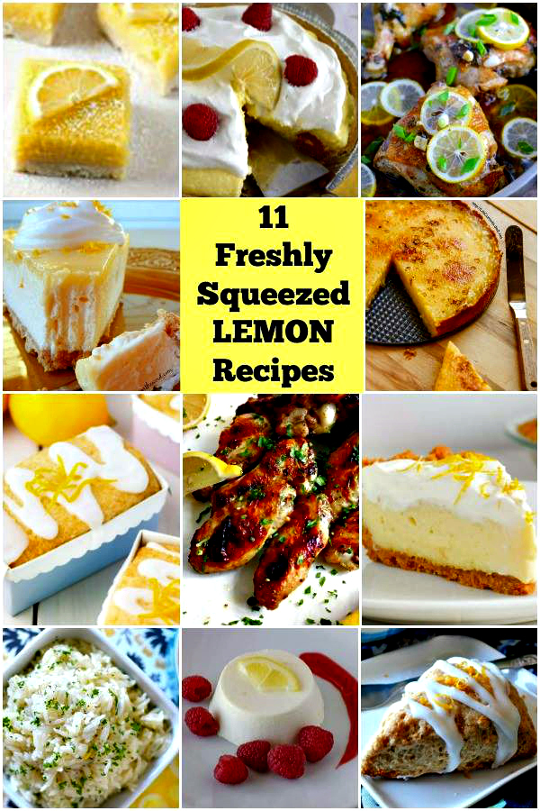 11 Freshly Squeezed Lemon Recipes. A lovely variety of easy cakes, pies, dinners and appetizers for you to enjoy! | manilaspoon.com
