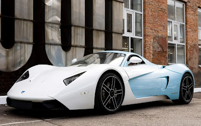 Blue Sky and White Super Sports Car - Cars Modification Wallpapers