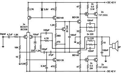 200 Watt Subwoofer Amplifier Circuit Diagram