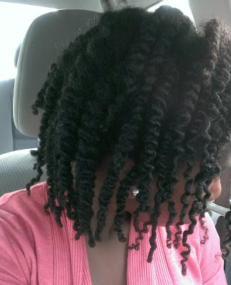 twistout on natural hair