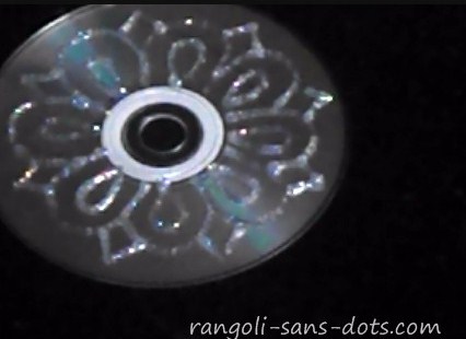 CD rangoli designs for Navratri Diwali craft