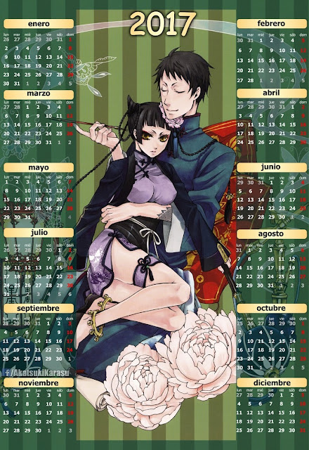 calendario 2017 kuroshitsuji