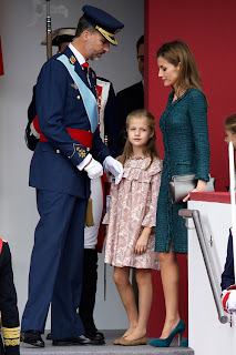 Spanish King Felipe VI, Queen Letizia and their daughters, Princesses Leonor and Sofia 