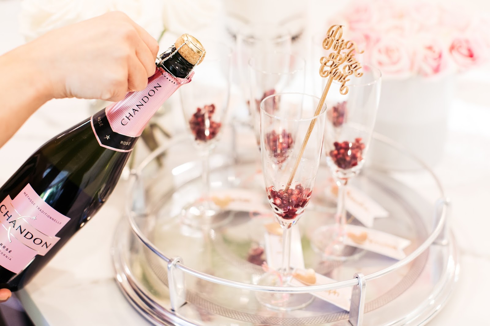 Pop a bottle of Chandon Rose for your Valentine's Day brunch or cocktail party