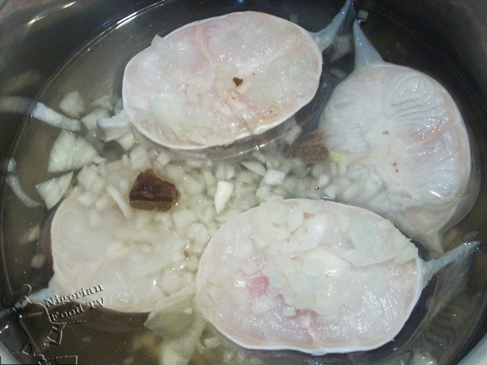 cooking fish for Nigerian Yam and Fresh Fish Pepper Soup