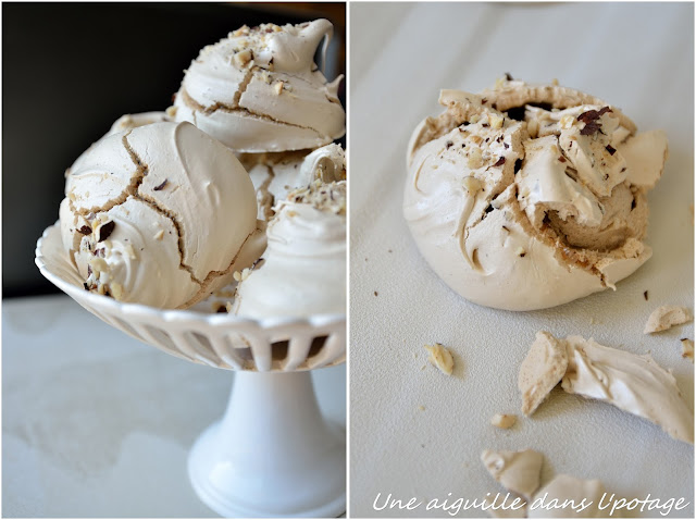 Meringues à la cannelle, noisettes et sucre de muscovado