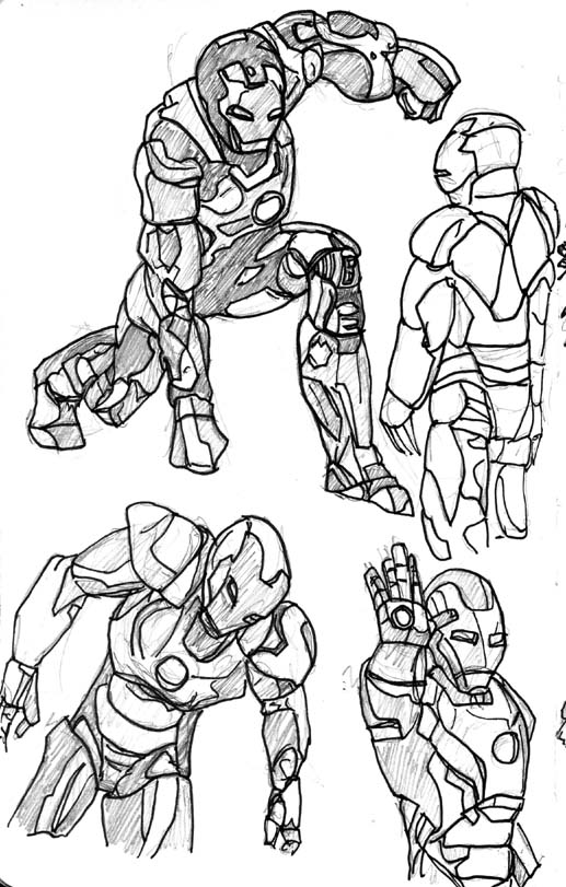 James Mathurin Art: Iron Man sketches