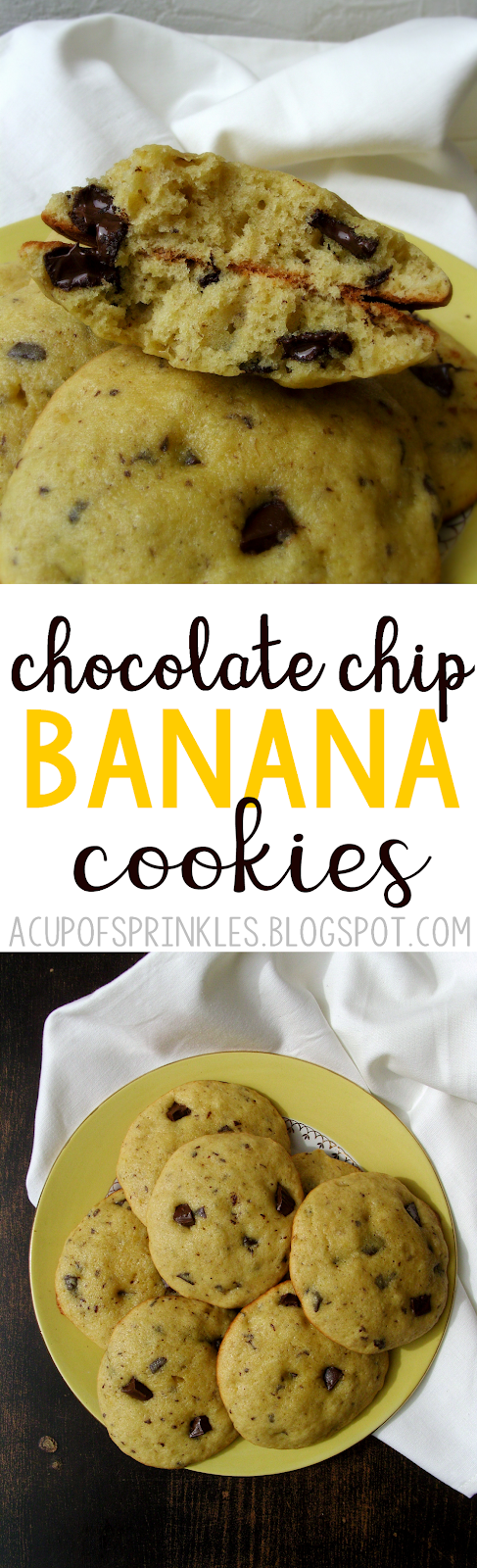 Chocolate Chip Banana Cookies banana chocolate chip cookies recipe