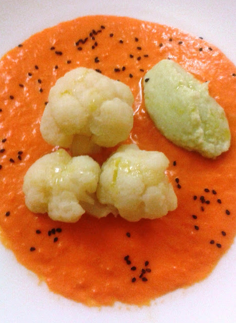 variazione di cavolfiore in salsa di peperone con habanero