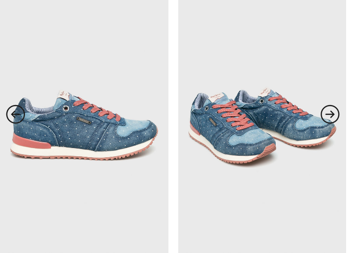 Pepe Jeans - Pantofi sport din material de denim originali albsatri Pepe Jeans - Pantofi sport din material de denim originali albsatri