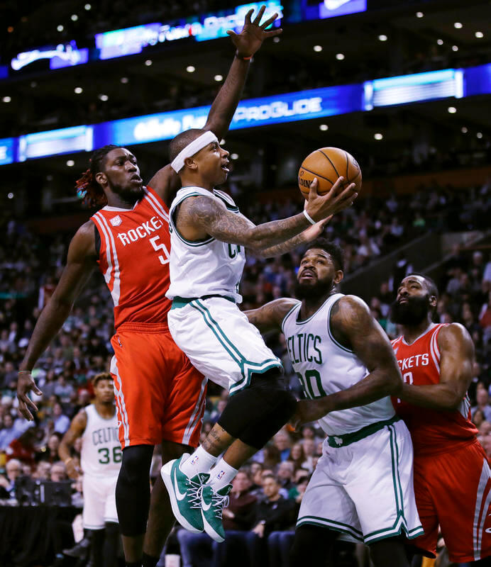 Isaiah outdueled James Harden and the Celtics scored their biggest win of the season last night