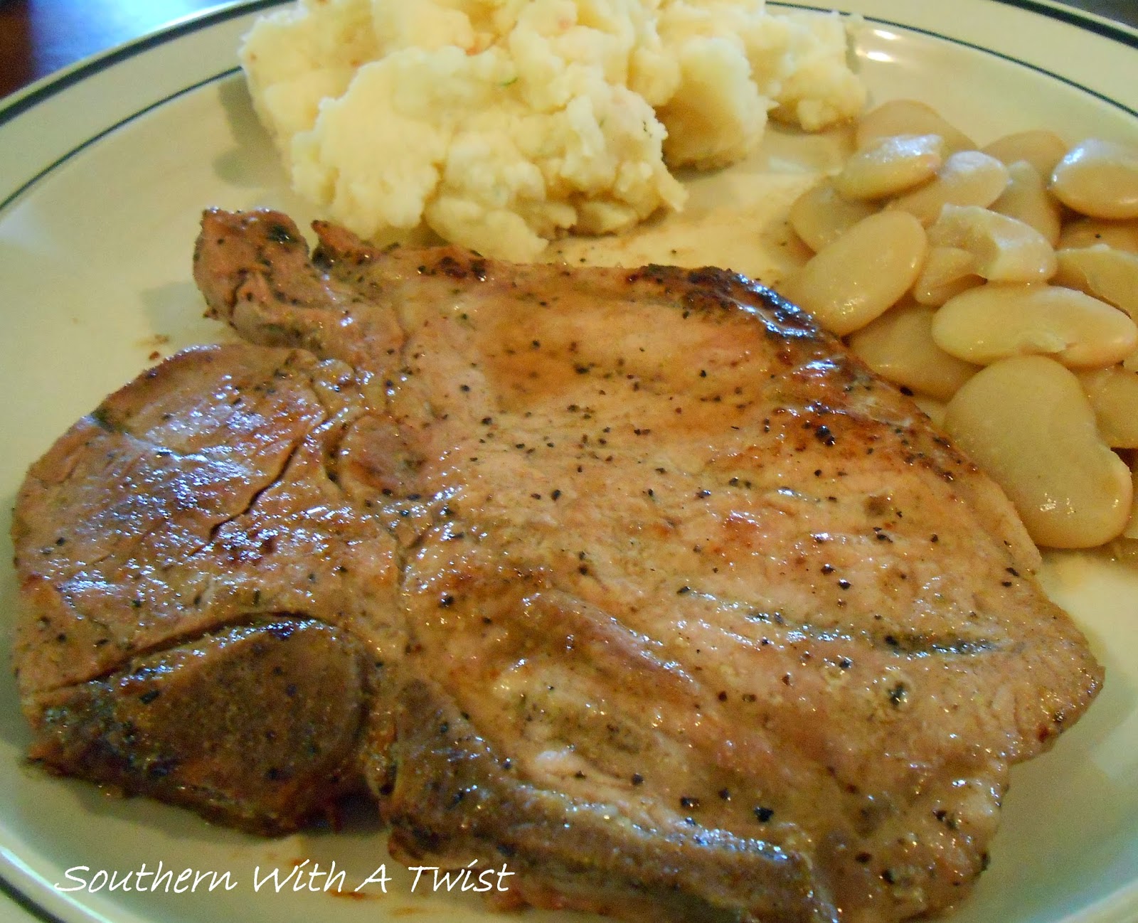 Southern With A Twist Grilled Greek Pork Chops