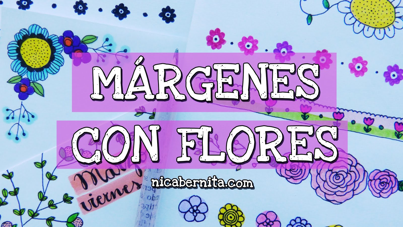 MÁRGENES CON FLORES 🌼 MÁRGENES para hojas de cuadernos, libretas y cartas