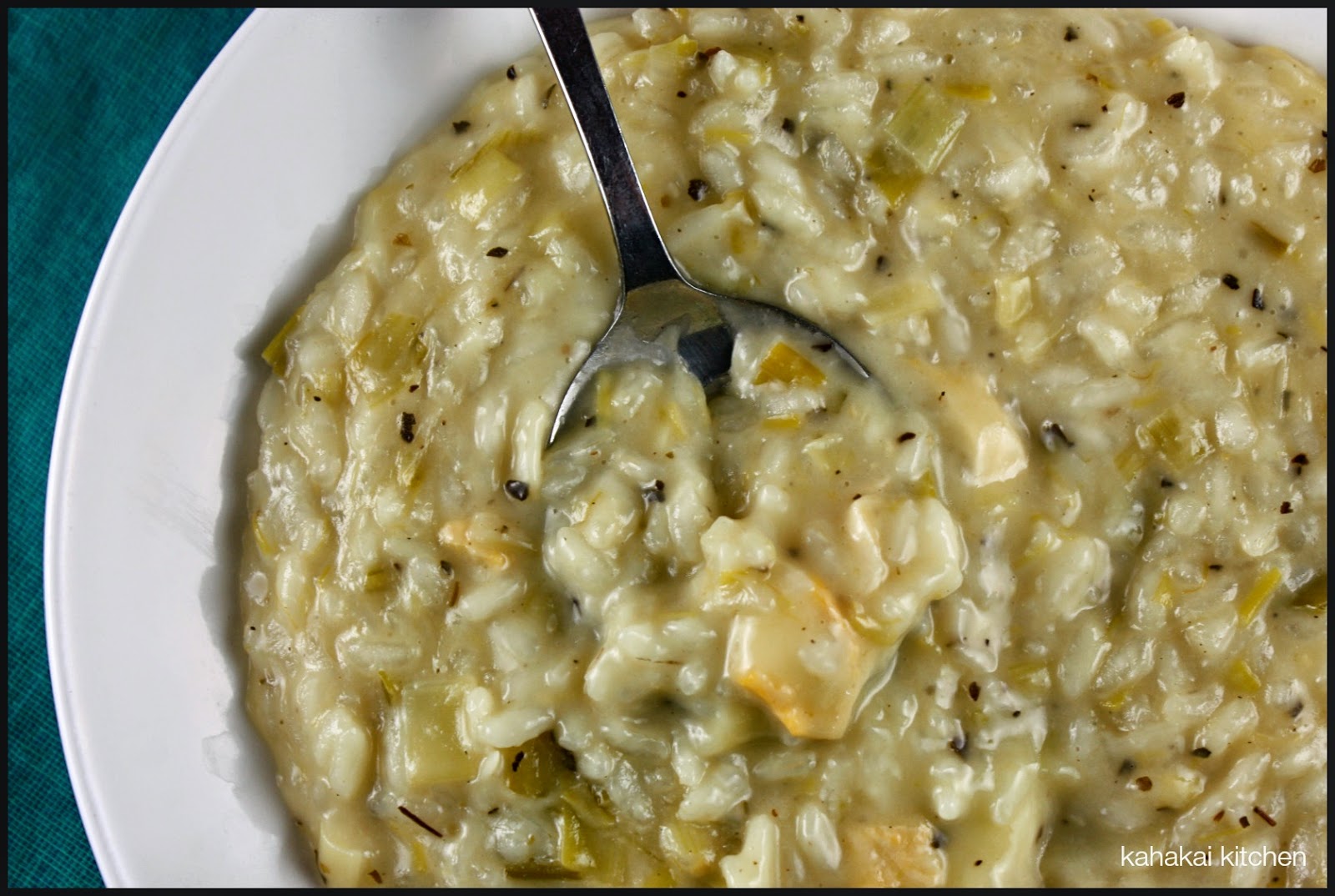 Kahakai Kitchen Leek and Cheese (Camembert + Fontina) Risotto