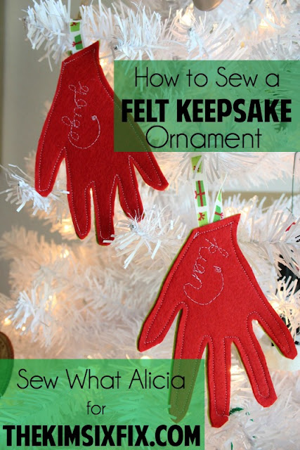 How to Sew a Felt Keepsake Ornament | www.thekimsixfix.com