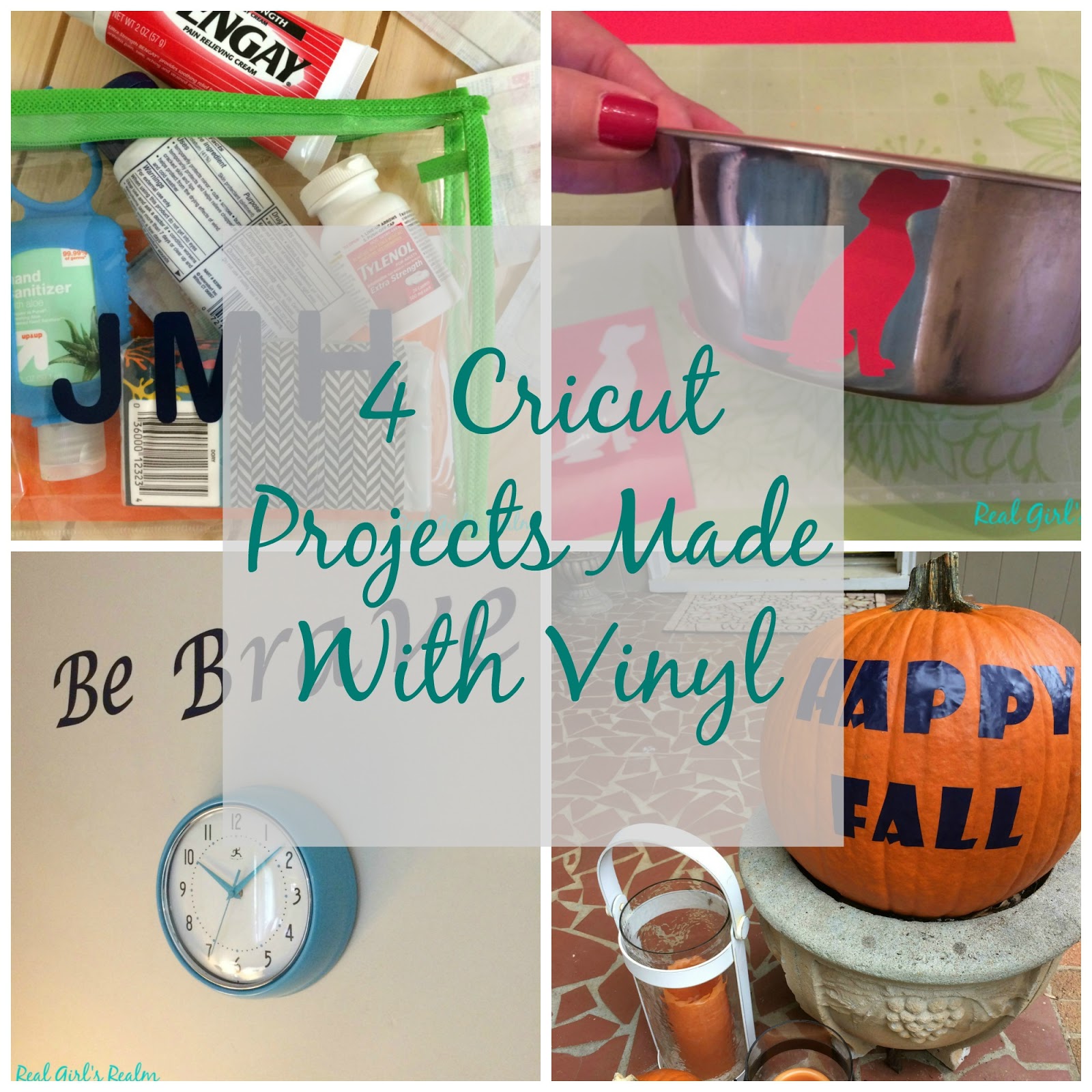 Real Girl's Realm 4 Cricut Projects made with Vinyl