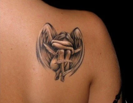 tatuajes de angeles de la guarda para chicas
