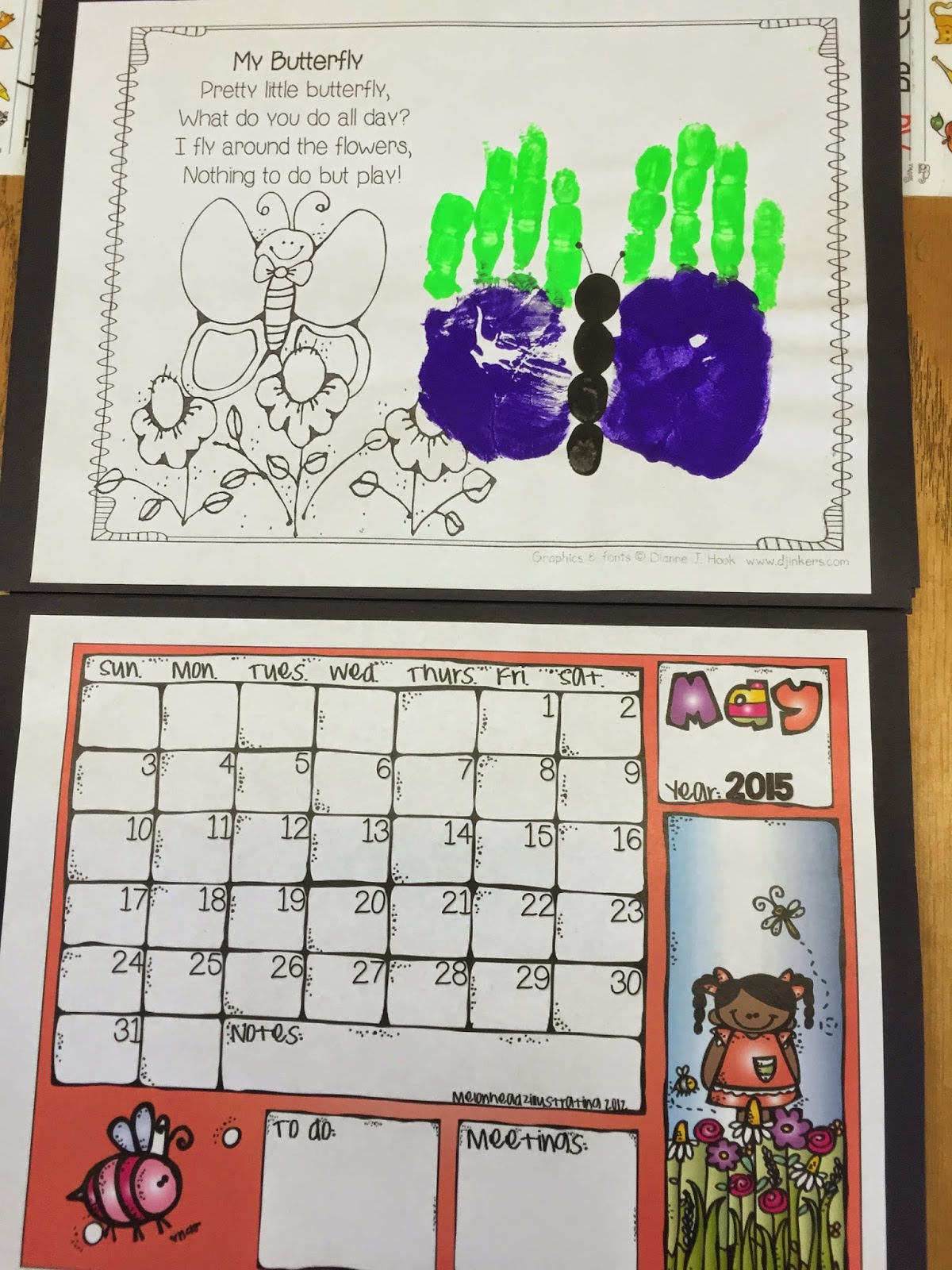 The Primary Pack Handprint Calendar Presents For School or Home!